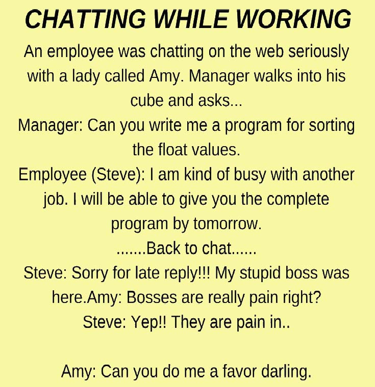 Chatting online with a lady while working ... - Wititudes